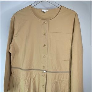 COS Dress Lagenlook Cotton Maxi Boxy Oversized Poplin Beige Tan  Convertible